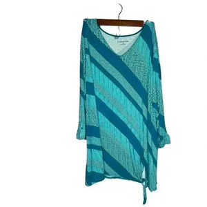 Croft & Barrow 3/4 sleeve tie up blouse